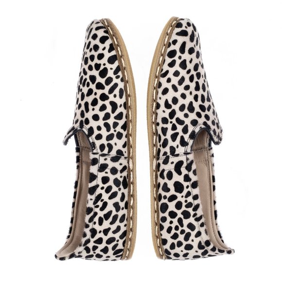 Mens Black Dots Leather Slip Ons main image 5